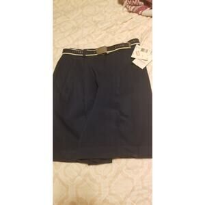 Vintage NWT Liz Claiborne (LIzGolf) Women's Belted Golf Shorts Navy Blue Size 6